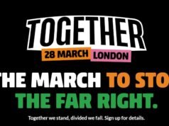 Together 28 March London to stop the far right